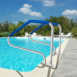 VEVOR Swimming Pool Handrail Ladder Handrail Stainless Steel Rail w/ Base Plate - Low Angle
