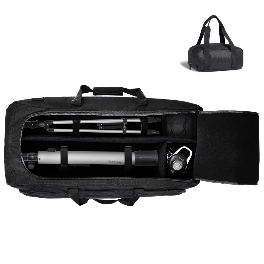 Telescope Case, 770 mm, Telescope Storage Bag with Fixed Buckles, Multi-Pocket and Detachable Divider, Shock-Absorbent Telescope Carrying Case for Optical Tube & Tripod, Counterweight Pocket