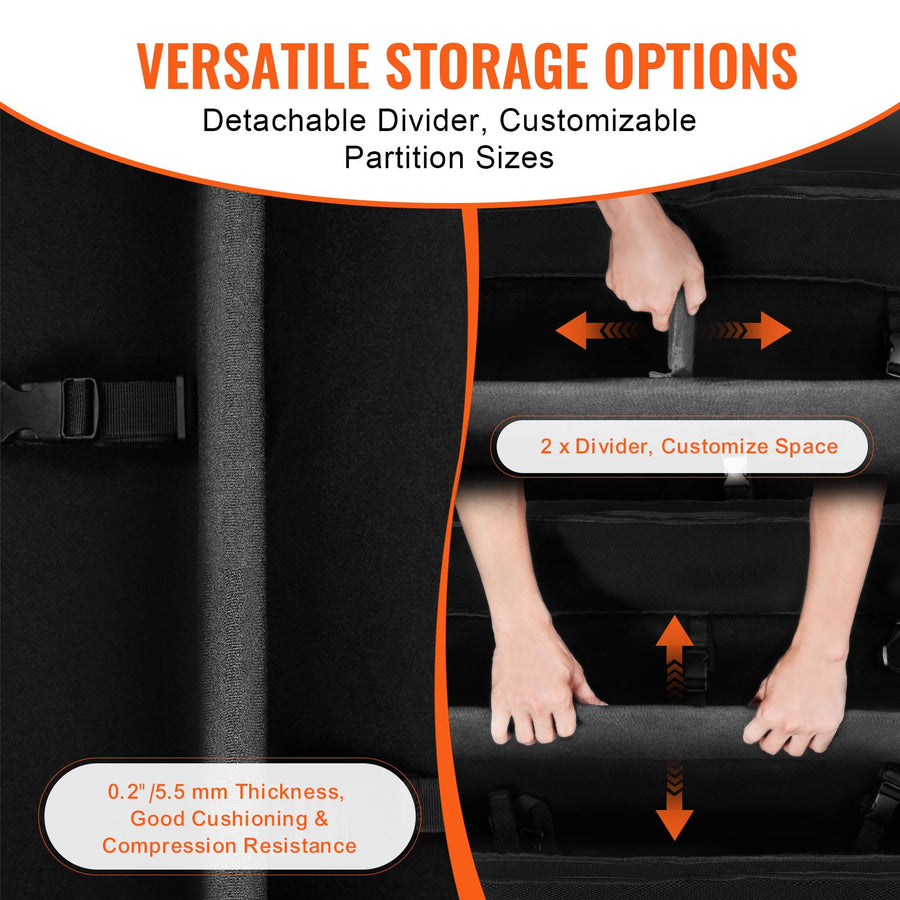 Telescope Case, 770 mm, Telescope Storage Bag with Fixed Buckles, Multi-Pocket and Detachable Divider, Shock-Absorbent Telescope Carrying Case for Optical Tube & Tripod, Counterweight Pocket