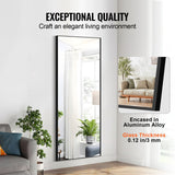 VEVOR Full Length Mirror, 1800x785 mm, Extra Large Standing Hanging or Leaning Rectangle Floor Mirror with Tempered Glass Aluminum Alloy Frame, Full