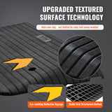 VEVOR Upgraded Rubber Threshold Ramp, 7.6 cm Rise Door Ramp with 1 Channel, Natural Rubber Car Ramp with Non-Slip Textured Surface, 150 tons Load Capacity Curb Ramp for Wheelchair and Scooter - Top-Down View