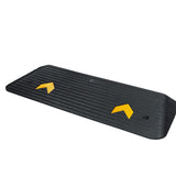 Upgraded Rubber Threshold Ramp, 3.8 cm Rise Wheelchair Ramp Doorway, Natural Curb Ramp Rated 15 tons Load Capacity, Non-Slip Textured Surface Rubber Curb Ramp for Wheelchair and Scooter