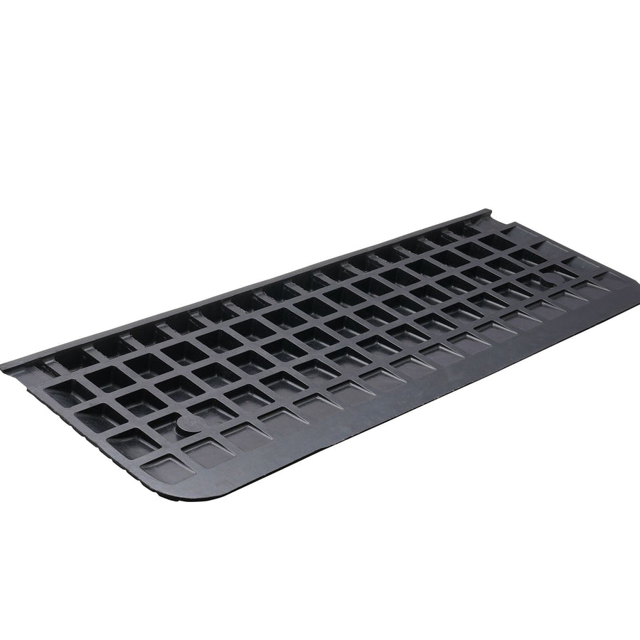 Rubber Threshold Ramp, 5 cm Rise Threshold Ramp Doorway, Recycled Rubber Power Threshold Ramp Rated 15 tons Load Capacity, Non-Slip Surface Rubber Solid Threshold Ramp for Wheelchair and Scooter