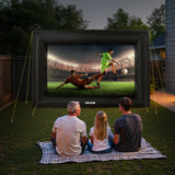 VEVOR 14 ft Inflatable Movie Screen 16:9 600D Movie Projector with Portable Bag - Low Angle