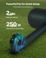 VEVOR 20 ft Inflatable Movie Screen 16:9 600D Movie Projector with Portable Bag - Side View