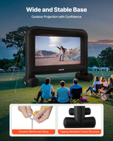 VEVOR 15 ft Inflatable Movie Screen 16:9 600D Movie Projector with Portable Bag - 45-Degree Angle