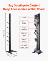 VEVOR Vacuum Stand for Dyson Multi-Models Storage Bracket Holder with 6 Hooks