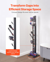 VEVOR Vacuum Stand for Dyson Multi-Models Storage Bracket Holder with 6 Hooks - Rear View