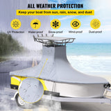 VEVOR T-Top Boat Cover, Fit for 22'-24' Boat, Heavy Duty 600D Marine Grade Oxford Hard Top Cover, UV Resistant Waterproof Center Console Boat Cover
