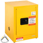 12 Gallon Safety Cabinet for Flammable Liquids Single door and Manual Close Yellow Hazardous Storage