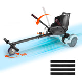 VEVOR Hoverboard Seat Attachment, Compatible with All 16.5cm20.3cm21.6cm25.4 Hoverboards,Grips Control,Adjustable Frame Length and 99.8 kg Load