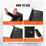 VEVOR Faraday Bag 4 Pack Signal Blocking Holder for Laptop Tablet Phone Radio XL - Rear View