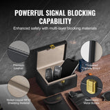 VEVOR Faraday Box Signal Blocking Holder for 5~8 Car Keys with 2 Key Bags Black - Top-Down View