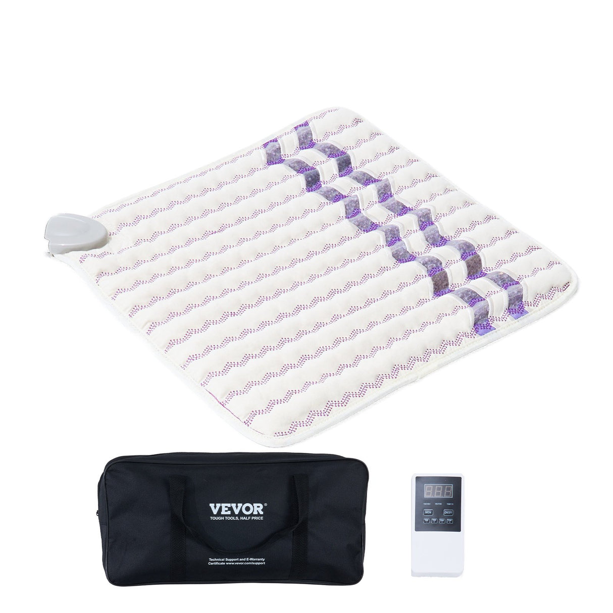 VEVOR Far Infrared Heating Pad Amethyst Gemstones Heating Mat with Negative Ions