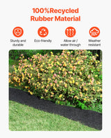VEVOR Rubber Mulch Roll for Landscaping 120 x 4.5in Rubber Mulch Mat Pathway - 45-Degree Angle