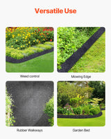 VEVOR Rubber Mulch Roll for Landscaping 120 x 4.5in Rubber Mulch Mat Pathway - Rear View