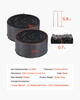 VEVOR 2 Rolls Rubber Mulch Roll for Landscaping 120 x 4.5in Rubber Mulch Mat - Close-Up Angle