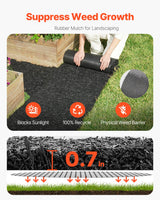 VEVOR Rubber Mulch Roll for Landscaping 96 x 22in Rubber Mulch Mat Pathway - Front View