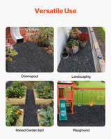 VEVOR Rubber Mulch Roll for Landscaping 96 x 22in Rubber Mulch Mat Pathway - Rear View