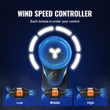 VEVOR Inline Duct Fan, 102mm 129.7 CFM with Variable Speed Controller, Quiet AC-motor Ventilation Exhaust Fan for Cooling Booster, Grow Tents, Hydroponics - 45-Degree Angle