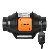 VEVOR Inline Duct Fan, 102mm 129.7 CFM with Variable Speed Controller, Quiet AC-motor Ventilation Exhaust Fan for Cooling Booster, Grow Tents, Hydroponics - Extra Image