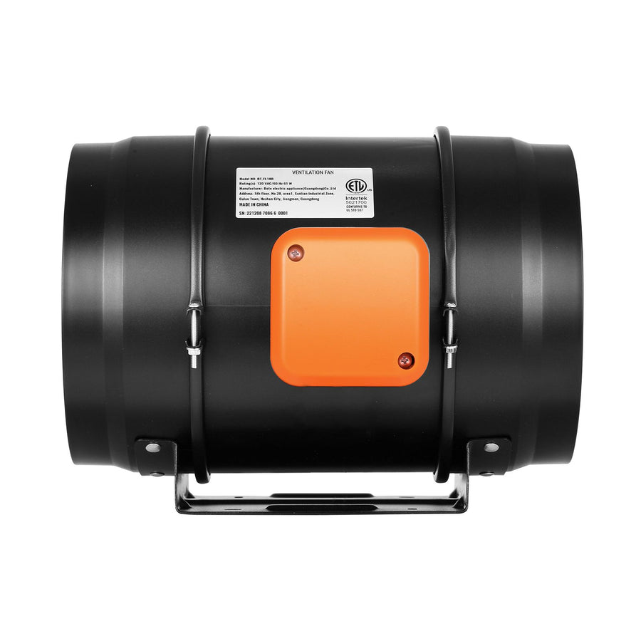 Inline Duct Fan, 203.2mm 506.2 CFM with Temperature Humidity Controller, Quiet EC-motor Ventilation Exhaust Fan for Cooling Booster, Grow Tents, Hydroponics
