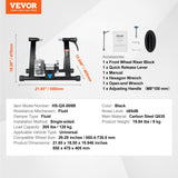 VEVOR Bike Trainer Stand, Fluid Stationary Bike Stand for 26"-29" Wheels, Noise Reduction Fluid Flywheel, Portable Cycling Stand for Indoor Riding