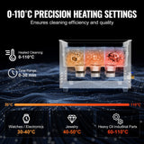 VEVOR 15L Ultrasonic Cleaner with Heater Timer & Basket Digital Sonic Machine - Top-Down View