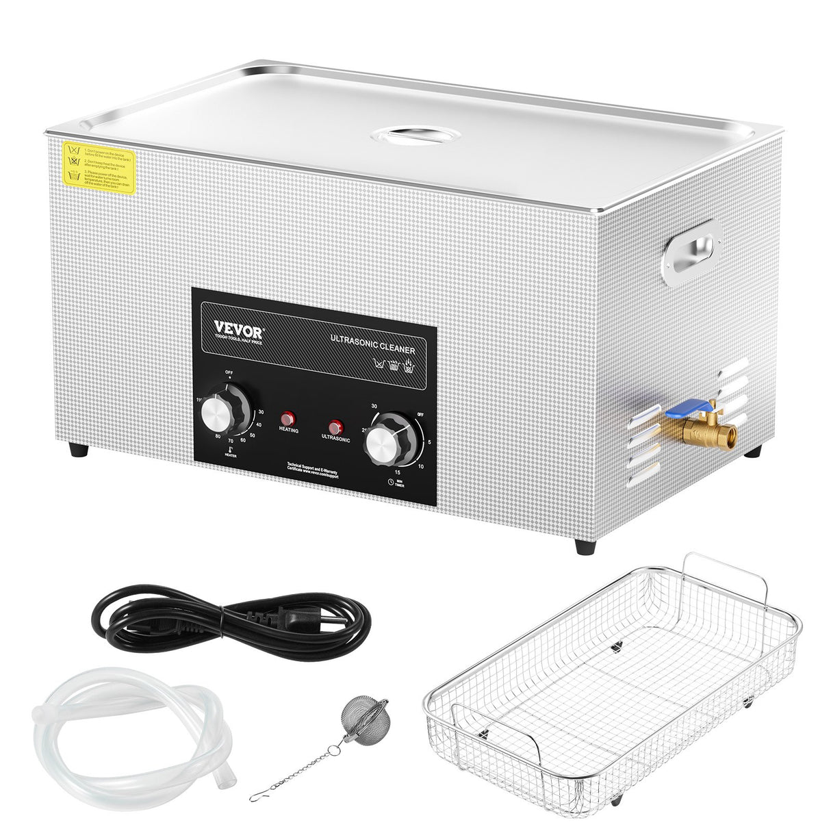 VEVOR 22L Ultrasonic Cleaner with Heater Timer & Basket Digital Sonic Machine
