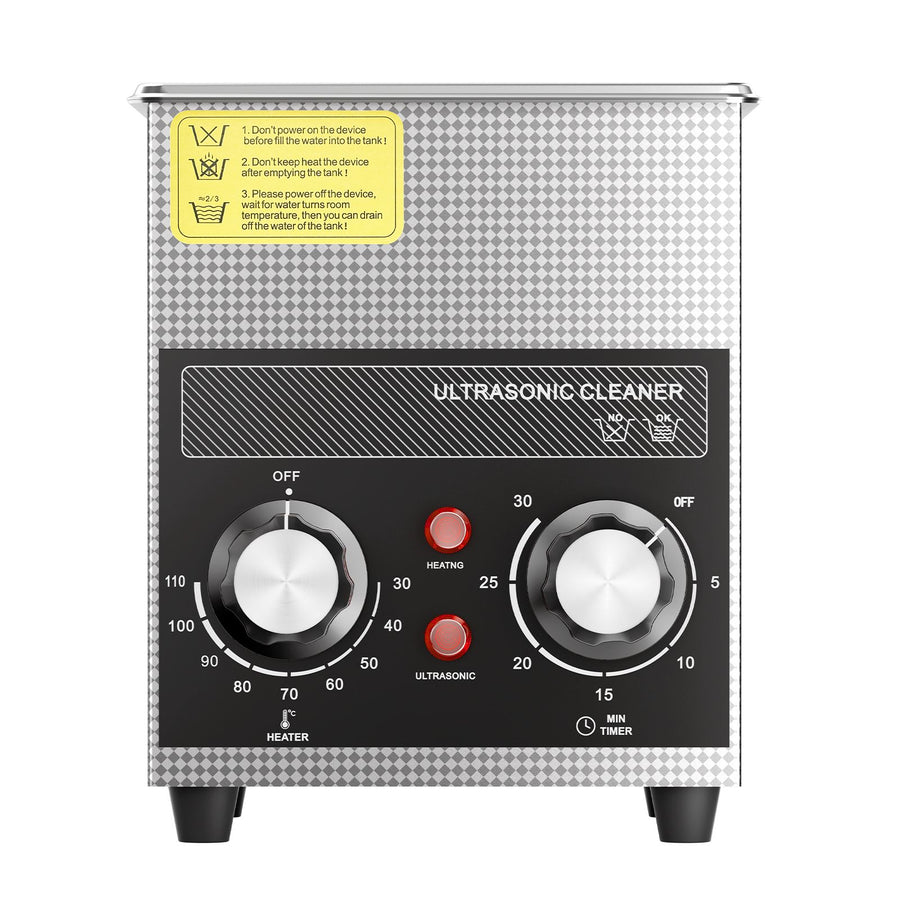 2L Ultrasonic Cleaner with Heater Timer & Basket, Professional Digital Sonic Cavitation Machine, 60W Cleaning Machine for Watch Instruments, Glasses, Coin, Metal Parts, Tool