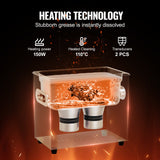 VEVOR 3L Ultrasonic Cleaner with Heater Timer & Basket, Professional Digital Sonic Cavitation Machine, 120W Cleaning Machine for Watch Instruments, Glasses, Coin, Metal Parts, Tool - Side View