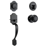 VEVOR Front Door Handle and Deadbolt Set, Matte Black Front Door Lock Set with Interior Knob, Single Cylinder Handleset Adjustable Hole Spacing, for Right and Left Handed Entrance and Front Door - Extra Image