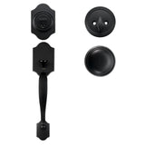 VEVOR Front Door Handle and Deadbolt Set, Matte Black Front Door Lock Set with Interior Knob, Single Cylinder Handleset Adjustable Hole Spacing, for Right and Left Handed Entrance and Front Door - Extra Image