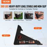 VEVOR Ladder Levler 380lbs Load PP Leveling Tool with Storage for Uneven Ground - Front View