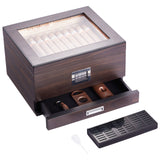 VEVOR 50 Cigar Humidor Glasstop Cedar Cigar Box Humidifier & Hygrometer & Drawer - Extra Image