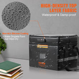 VEVOR Fireproof Document Box, Fireproof Document Bag with Lock 2000_, Fireproof and Waterproof File Box 450x140x315 mm with Zipper & Handle, for Money, Documents, Jewelry and Passport - Side View