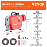 VEVOR Drain Cleaner Machine 120FT x 7/8