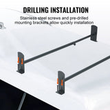 VEVOR 2 Bars Van Roof Ladder Rack 500 LBS Adjustable 35.8" to 57.5" Alloy Steel