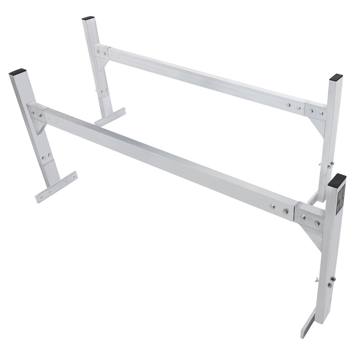 VEVOR Van Roof Ladder Rack, 2 Bars Aluminum Alloy Roof Ladder Racks, 181 kg Capacity Rain-Gutter Van Roof Rack, Adjustable Length 1300-2060 mm, Van