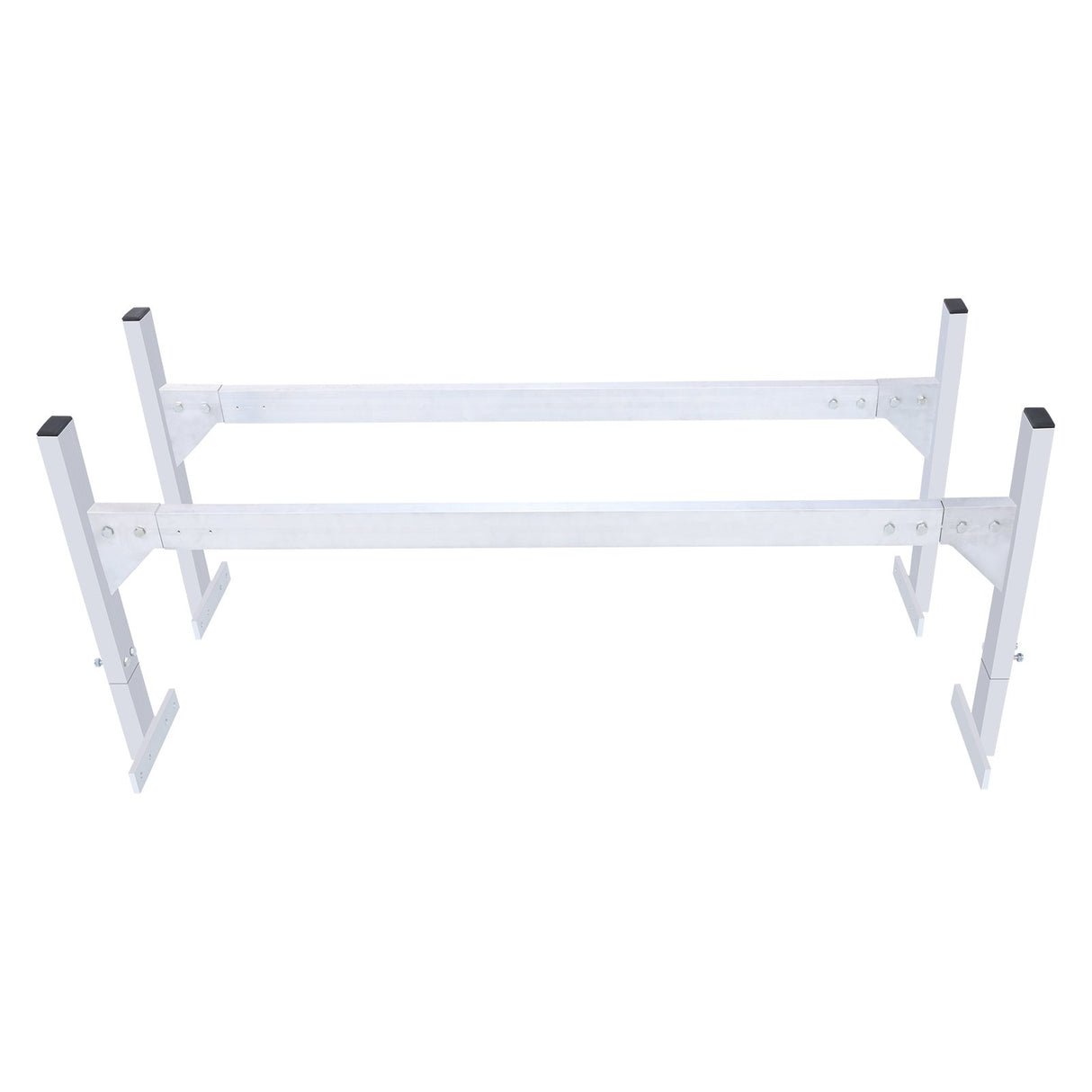 VEVOR Van Roof Ladder Rack, 2 Bars Aluminum Alloy Roof Ladder Racks, 181 kg Capacity Rain-Gutter Van Roof Rack, Adjustable Length 1300-2060 mm, Van