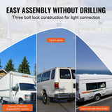 VEVOR Van Roof Ladder Rack, 3 Bars Alloy Steel Roof Racks, 750 LBS Capacity Rain-Gutter Roof Rack, Adjustable Length 40.2