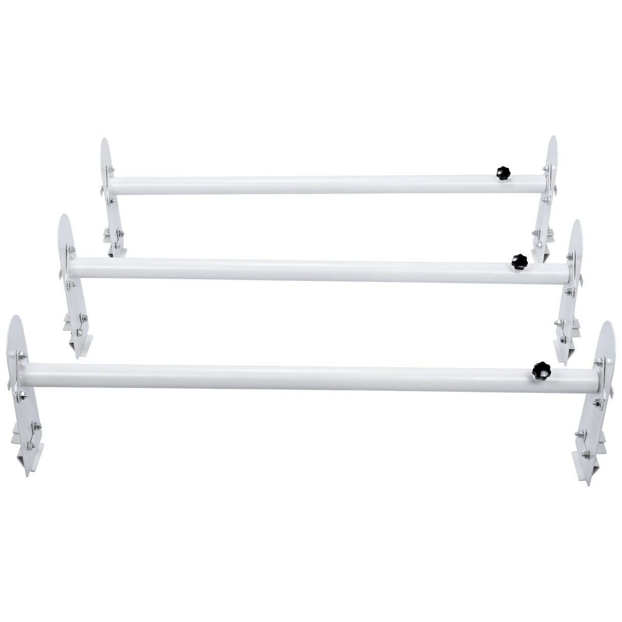 VEVOR Van Roof Ladder Rack, 3 Bars Alloy Steel Roof Racks, 750 LBS Capacity Rain-Gutter Roof Rack, Adjustable Length 40.2" to 74.8", Van Ladder Rack