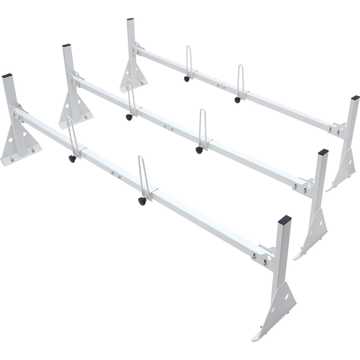 VEVOR 3-Bar Van Roof Ladder Rack Adjustable 56.3"-61.4" for Full-Size Vans