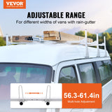 VEVOR 3-Bar Van Roof Ladder Rack Adjustable 56.3