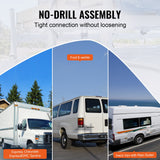 VEVOR 3-Bar Van Roof Ladder Rack Adjustable 56.3"-61.4" for Full-Size Vans
