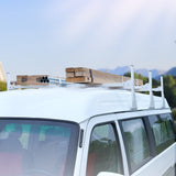 VEVOR 3-Bar Van Roof Ladder Rack Adjustable 56.3"-61.4" for Full-Size Vans