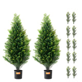 VEVOR 2 Pack 3' Artificial Cedar Topiary Tree Faux Plant UV Decor In/Outdoor - Extra Image