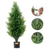 VEVOR 2 Pack 3' Artificial Cedar Topiary Tree Faux Plant UV Decor In/Outdoor - Extra Image