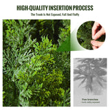 VEVOR 2 Pack 4' Artificial Cedar Topiary Tree Faux Plant UV Decor In/Outdoor - 45-Degree Angle