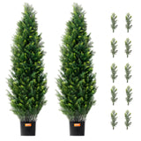 VEVOR 2 Pack 4' Artificial Cedar Topiary Tree Faux Plant UV Decor In/Outdoor - Extra Image